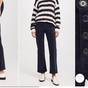 Apiece Apart Slim Marston Corduroy Pants Size 0 Midnight